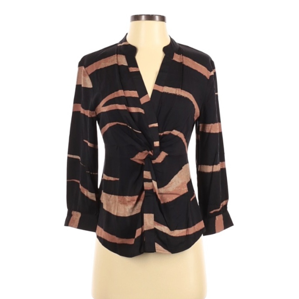 NIC+ZOE Abstract Animal Print Front Twist Top - Picture 5 of 15